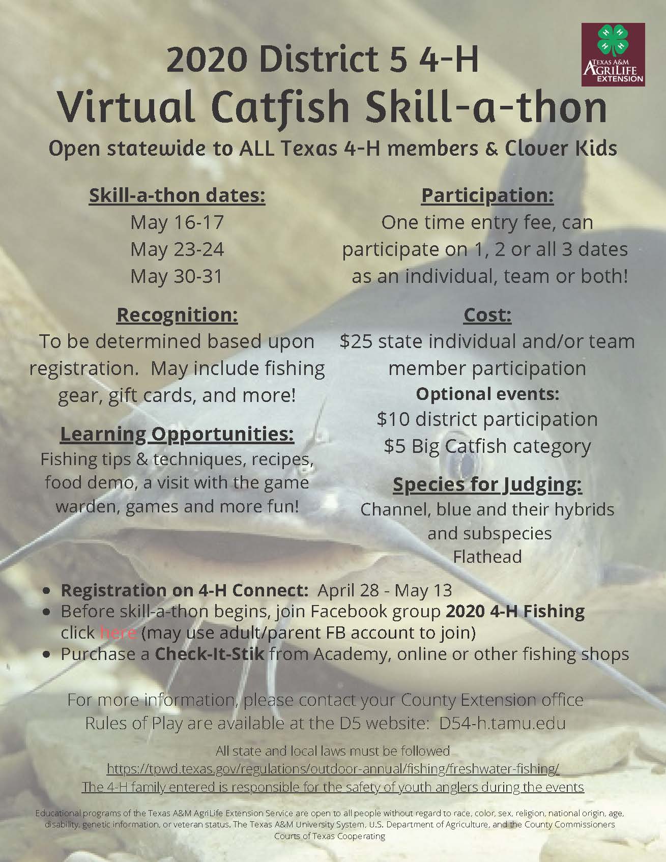 2019-20 Virtual Catfish Fishing Tournament