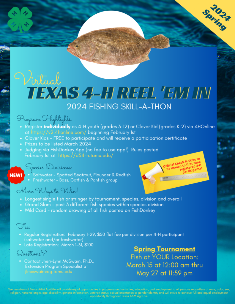 Rules released for Texas 4H Virtual Fishing Skillathons